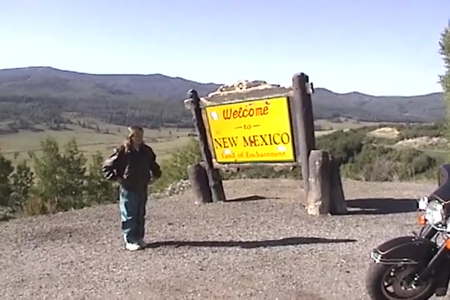 Katie Cross Country Motorcycle Trip - home video scene