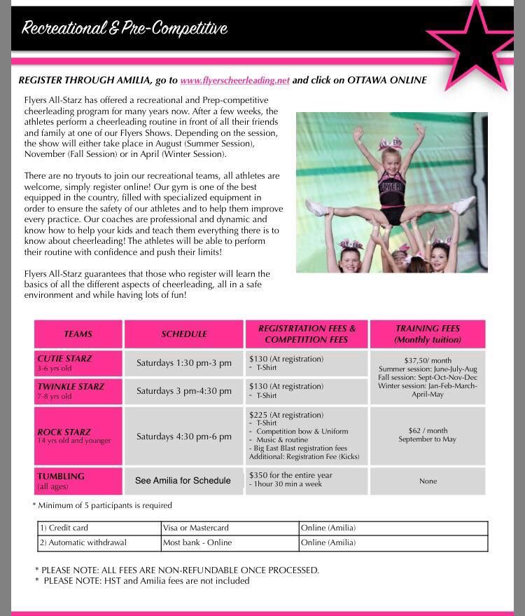 Flyers Cheerleading Flyers AllStarz OTTAWA