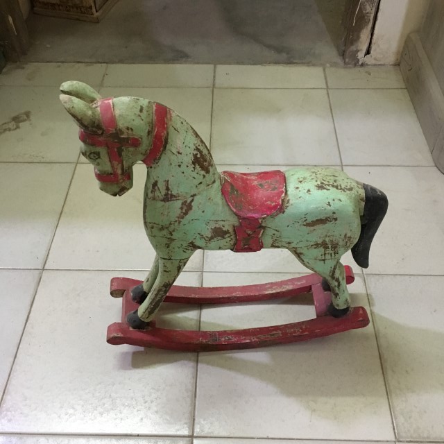 carved rocking horse
