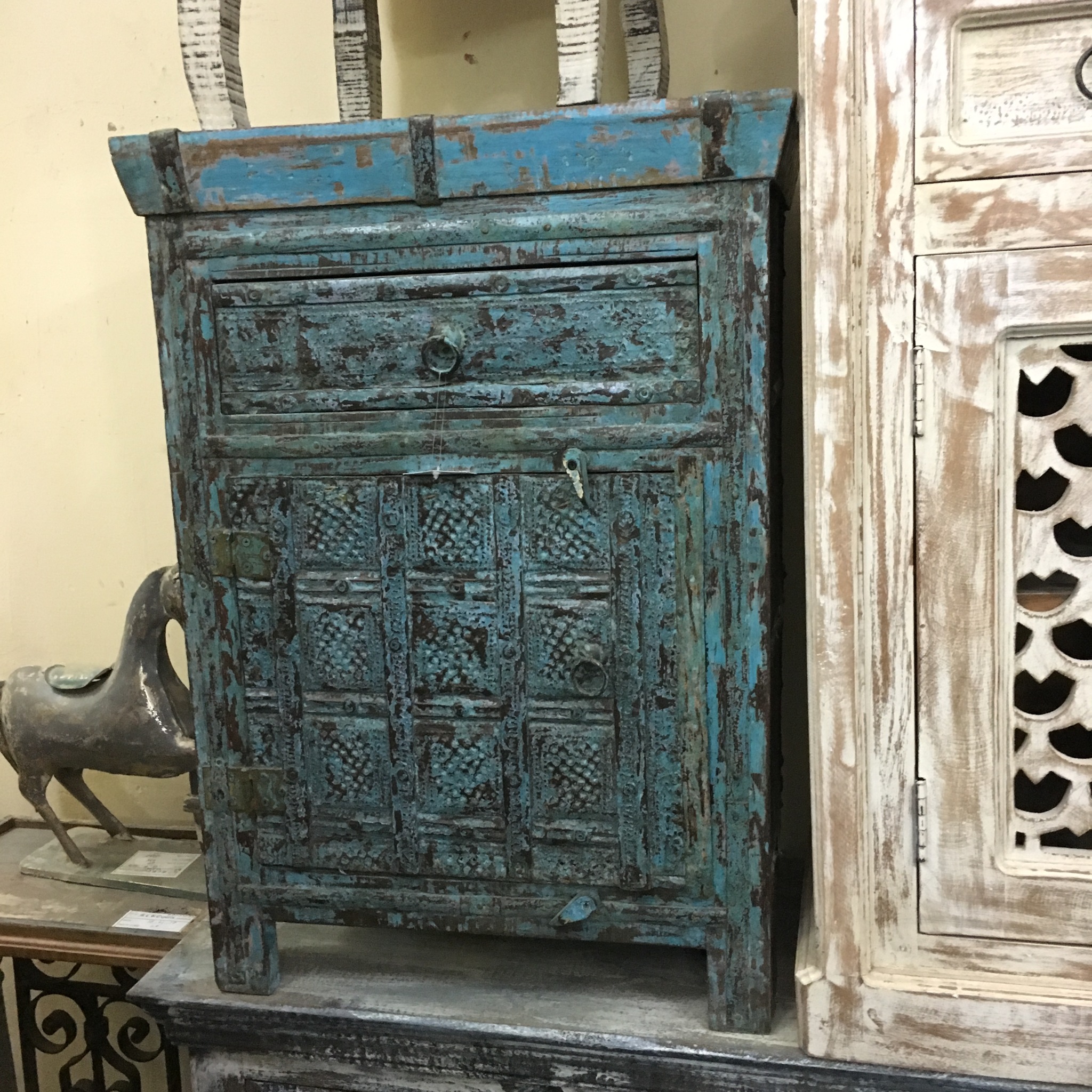 Nightstand With Wrapped Metal Nadeau Alexandria