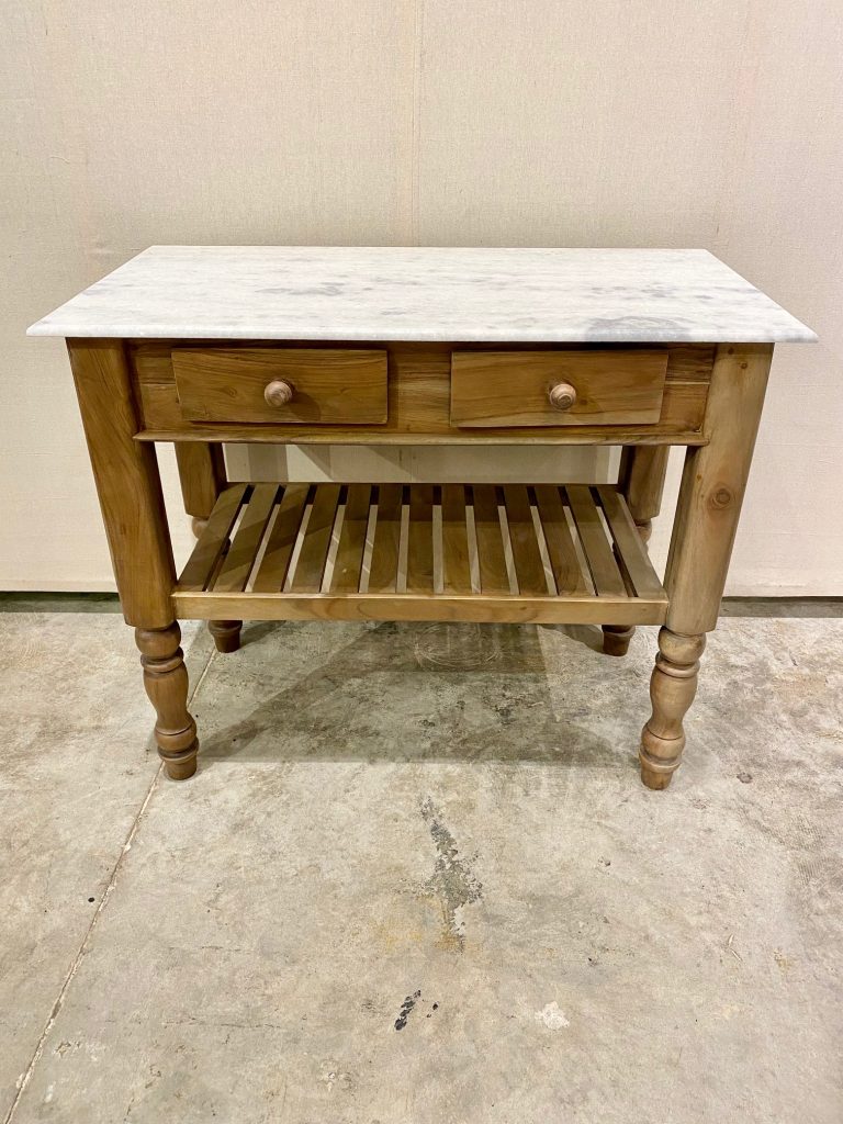 Kitchen Island with Natural Stone Top Nadeau Charleston