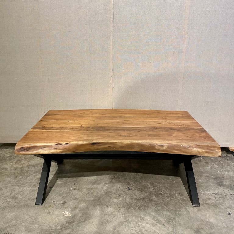Iron and Wood Coffee Table Nadeau Charleston
