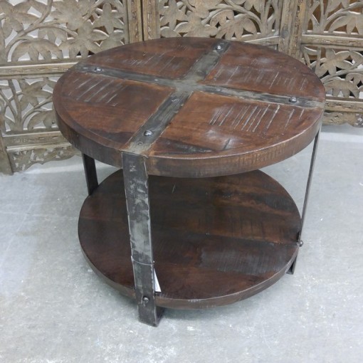 Iron and Wood Coffee Table Nadeau Charleston
