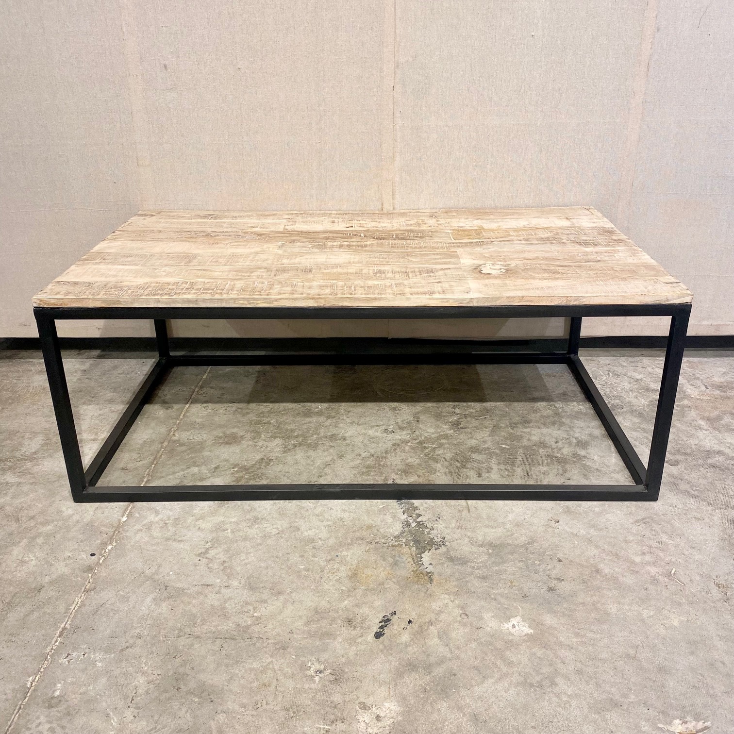 Iron and Wood Coffee Table Nadeau Charleston