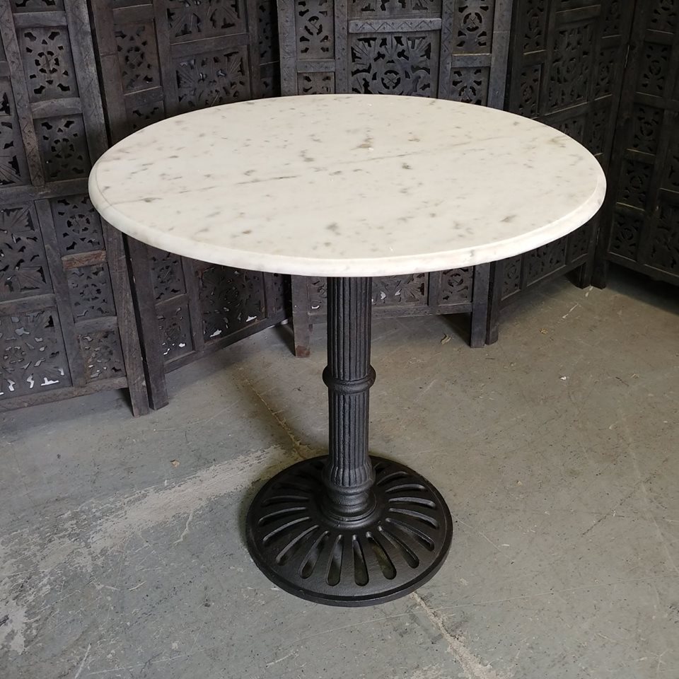 Cast Iron Base Side Table Nadeau Charleston