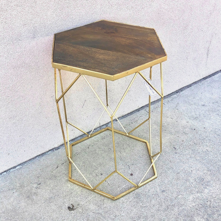 Hexagon Side Table Nadeau Charleston