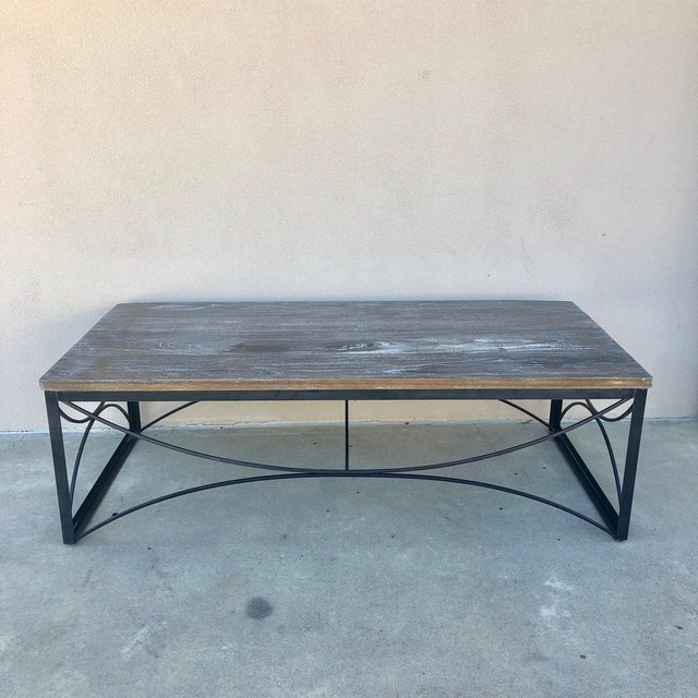 Wood Iron Coffee Table Nadeau Charlotte
