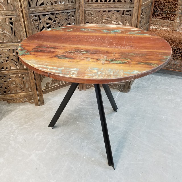 Industrial Round Side Table Nadeau Charlotte