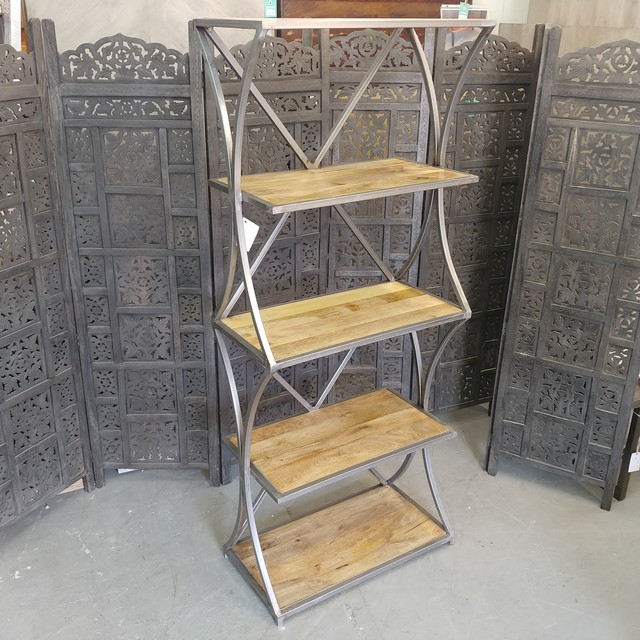 Iron and Wood Shelf Nadeau Charlotte