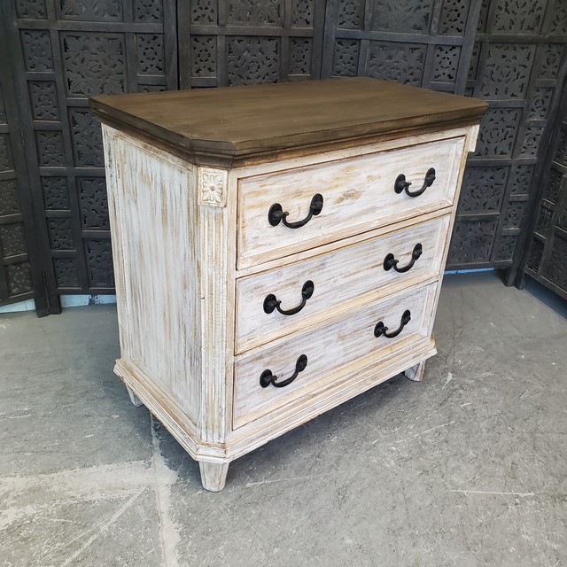 ThreeDrawer Bedside Dresser Nadeau Charlotte