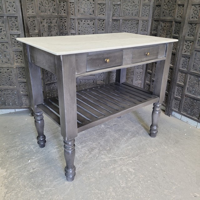 Kitchen Island with Stone Top Nadeau Charlotte