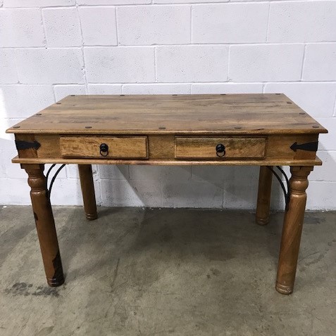 Traditional Indian Study Table With Two Drawers Nadeau Dallas