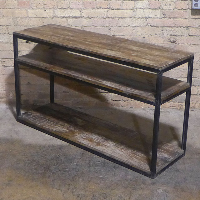 Iron and Wood Console Table Nadeau Dallas