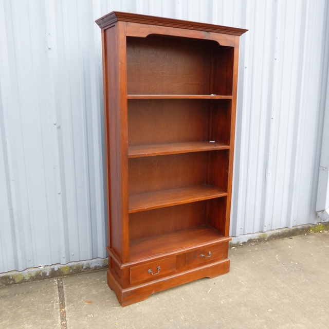 Mahogany Bookcase with Drawers Nadeau Houston