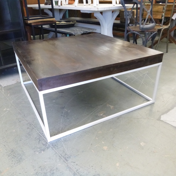 Iron and Wood Coffee Table Nadeau Houston