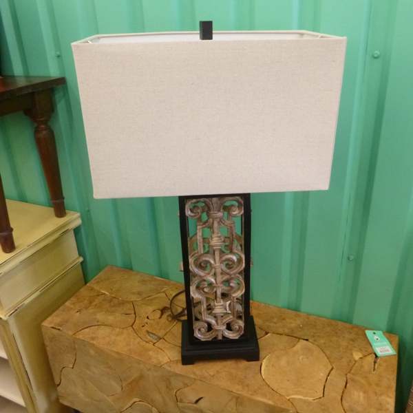 Antique Iron Table Lamp Nadeau Houston