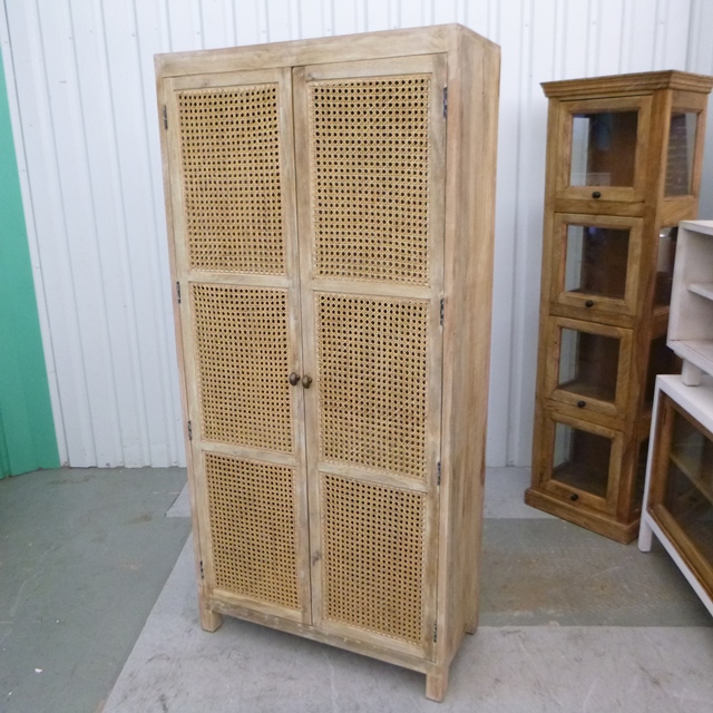 Two Door Cabinet With Cane Door Nadeau Houston