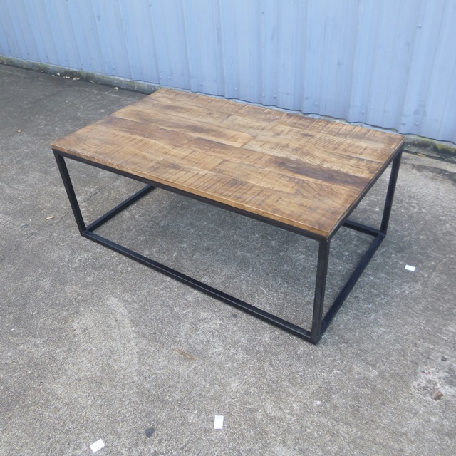 Iron and Wood Coffee Table Nadeau Houston