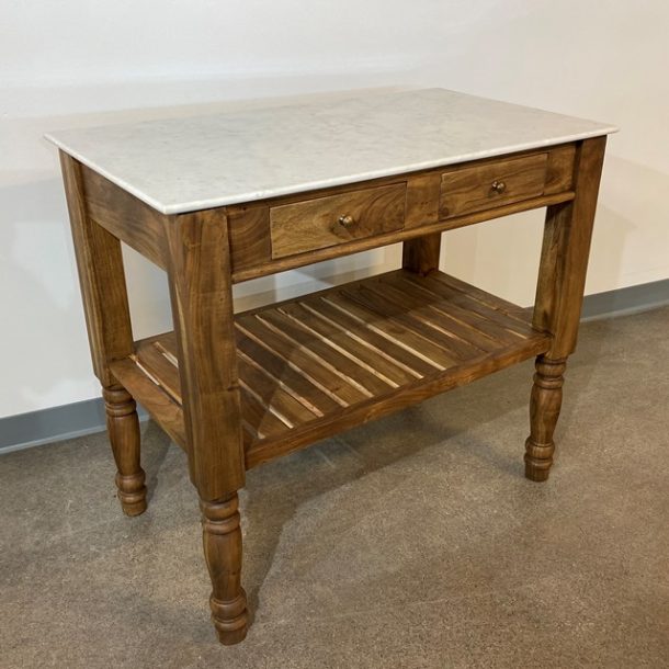 Kitchen Island with Natural Stone Top Nadeau Minneapolis