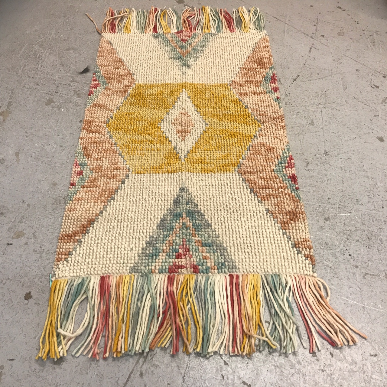 Hand Woven Wool Rug With Fringe Nadeau Nashville
