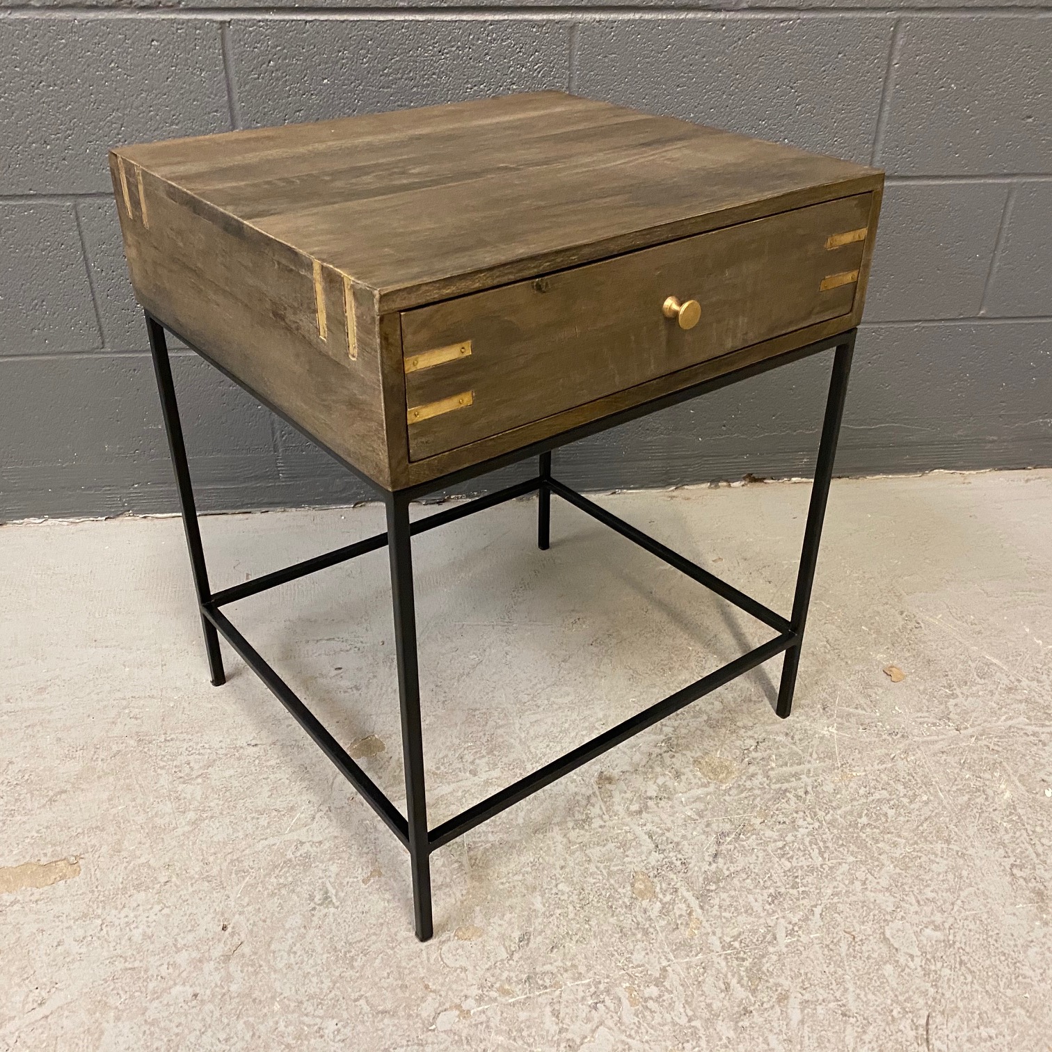 Watson Brass Inlay Side Table Nadeau Nashville