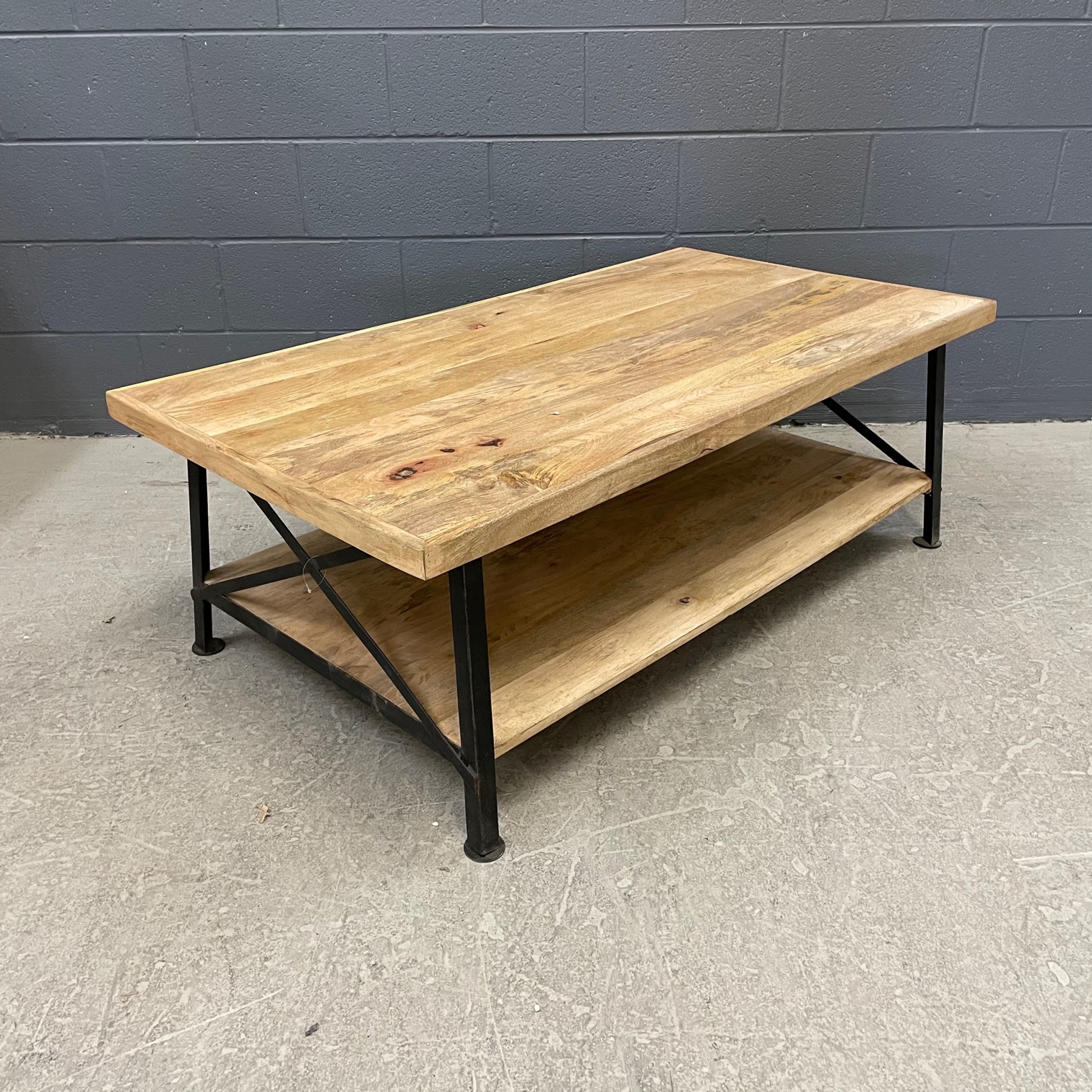 Iron And Wood Coffee Table Nadeau Nashville