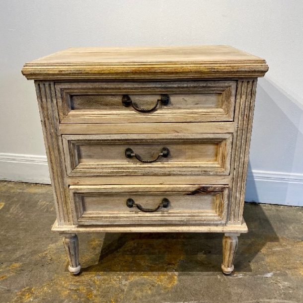 3Drawer Bedside Table Nadeau Austin
