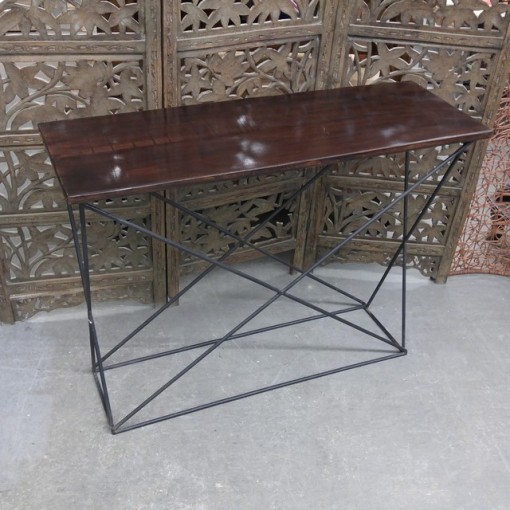 Iron and Wood Console Table Nadeau Austin