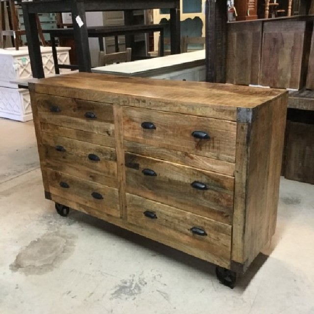 SixDrawer Dresser on Wheels Nadeau Austin