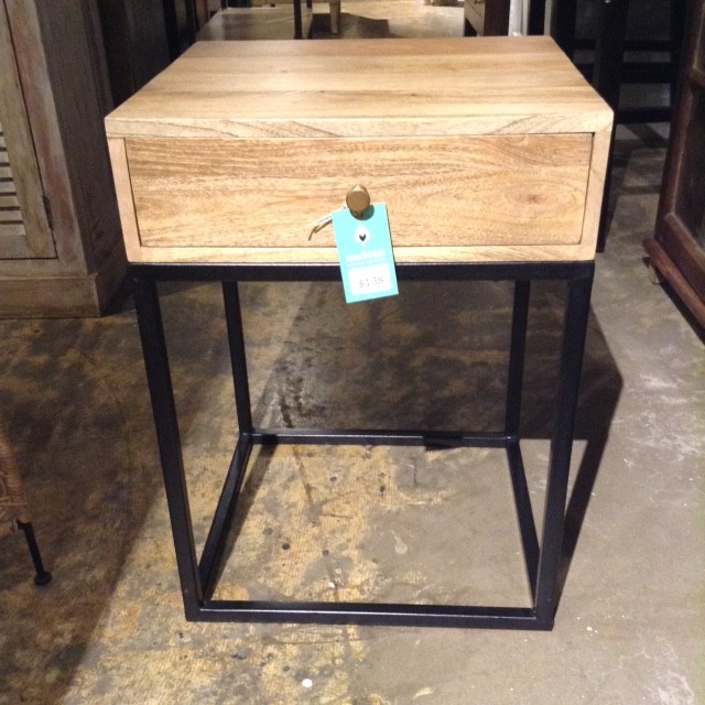 Curved Leg Nightstand With One Drawer Nadeau Austin