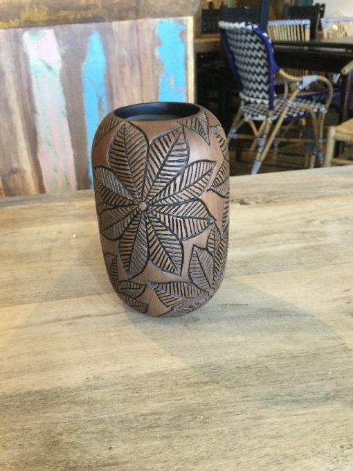 Large Brown Flower Vase Nadeau Austin