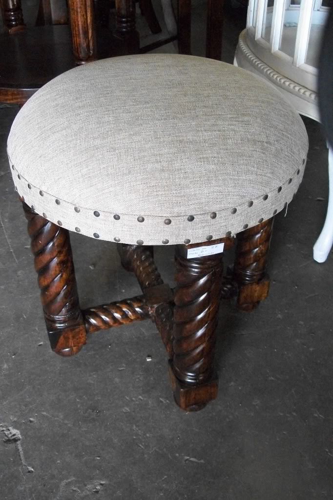 Round Barley Twist Stool Nadeau New Orleans
