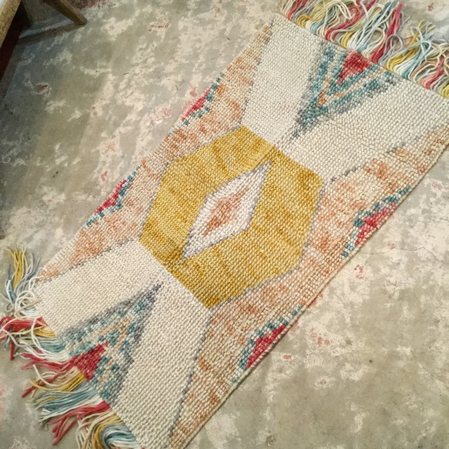 Hand Woven Wool Rug With Fringe Nadeau New Orleans