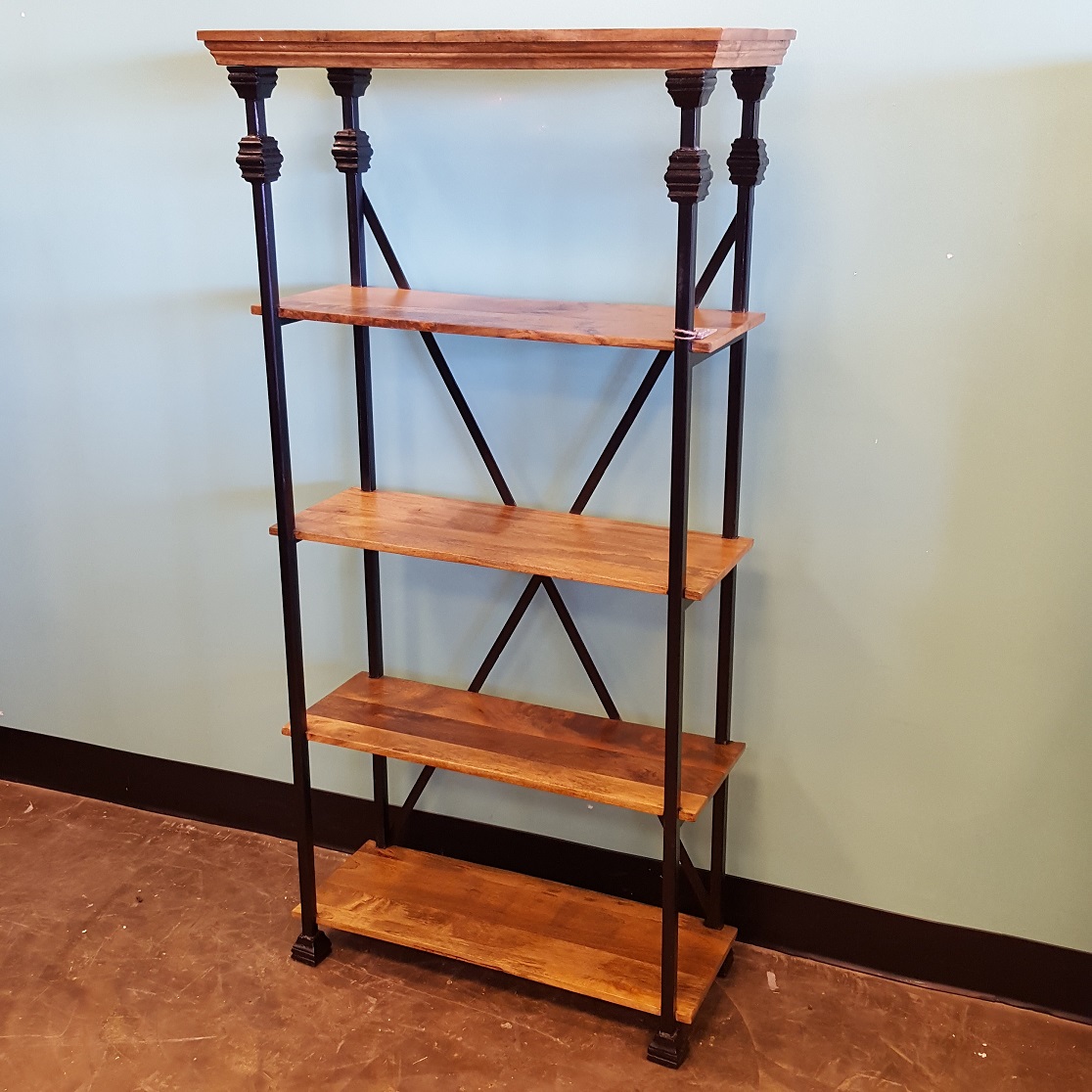 Iron and Wood Bookcase Nadeau Memphis