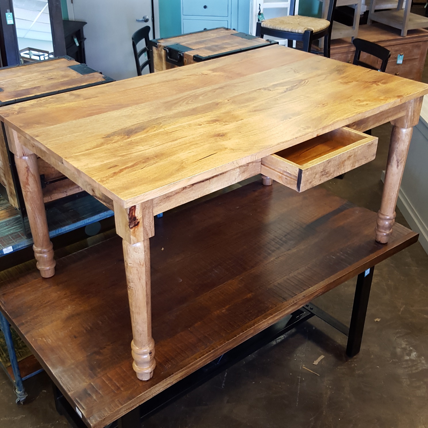 Dining Table with Single Drawer Nadeau Memphis