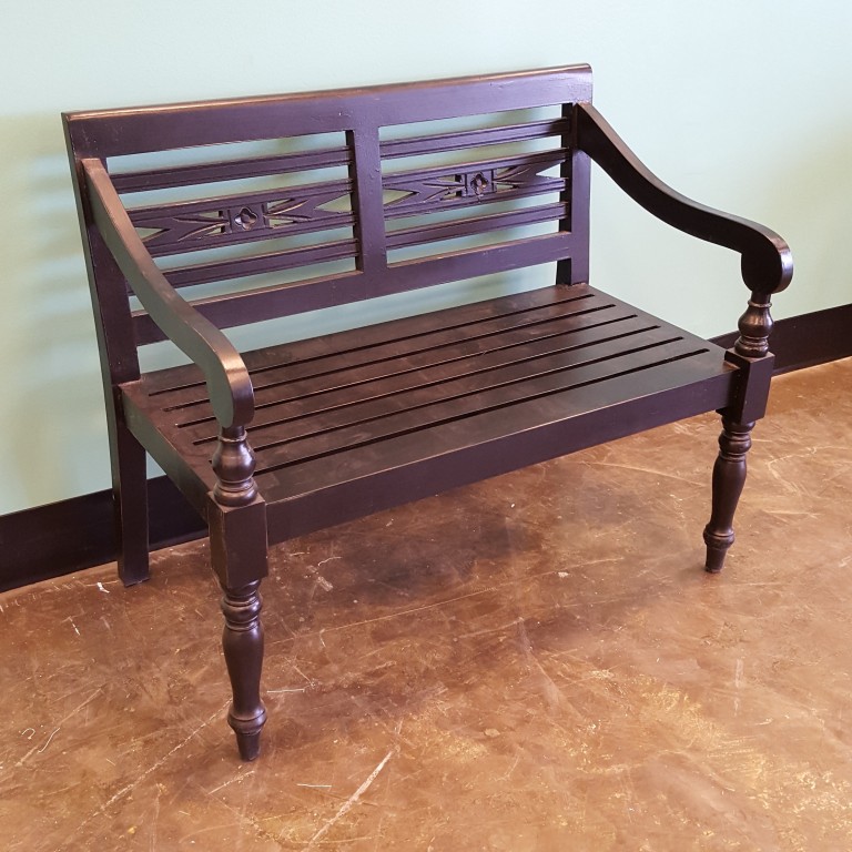 Small Upholstered Bench with Fluted Legs Nadeau Memphis