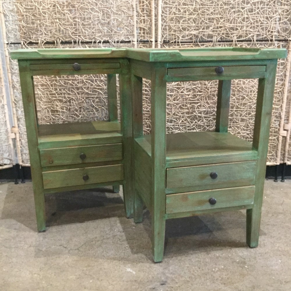 Milano Two Drawer Side Table With Pull Out Shelf Nadeau Cincinnati