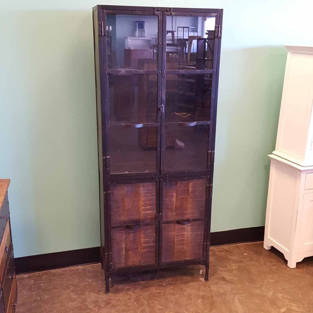 Metal and Wood with Glass Doors Nadeau Tampa