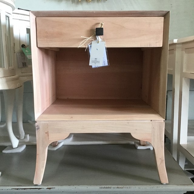 Curved Leg Nightstand With One Drawer Nadeau Miami