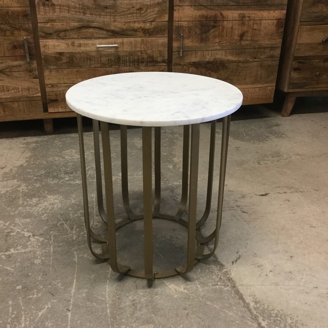 Side Table With Stone Top Nadeau Miami