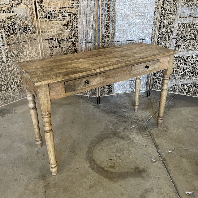 Turned Leg Console Table Nadeau Miami