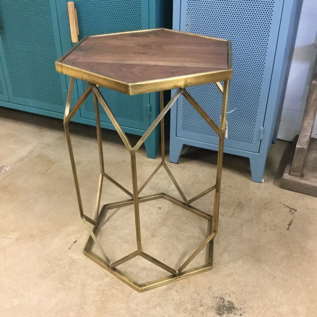 Hexagon Side Table Nadeau Miami