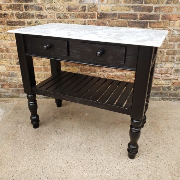 Kitchen Island with Natural Stone Top Nadeau Chicago
