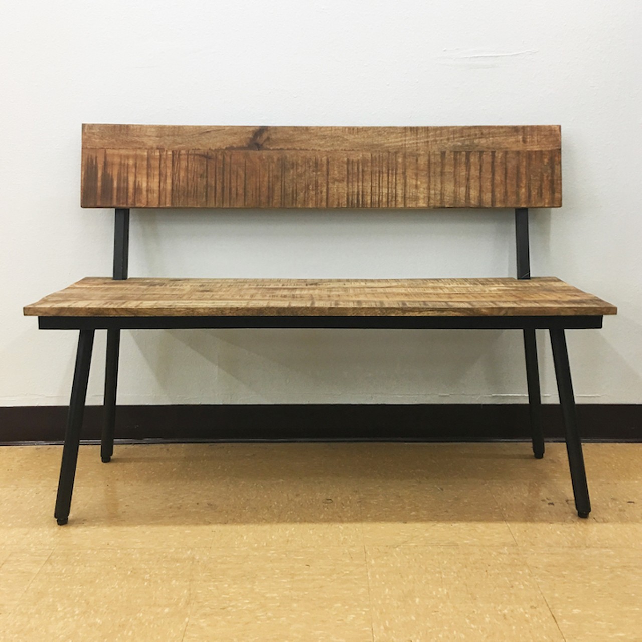 Iron & Wood Bench - Nadeau Chicago