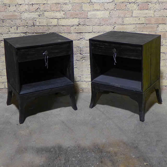 Curved Leg Nightstand With One Drawer Nadeau Chicago