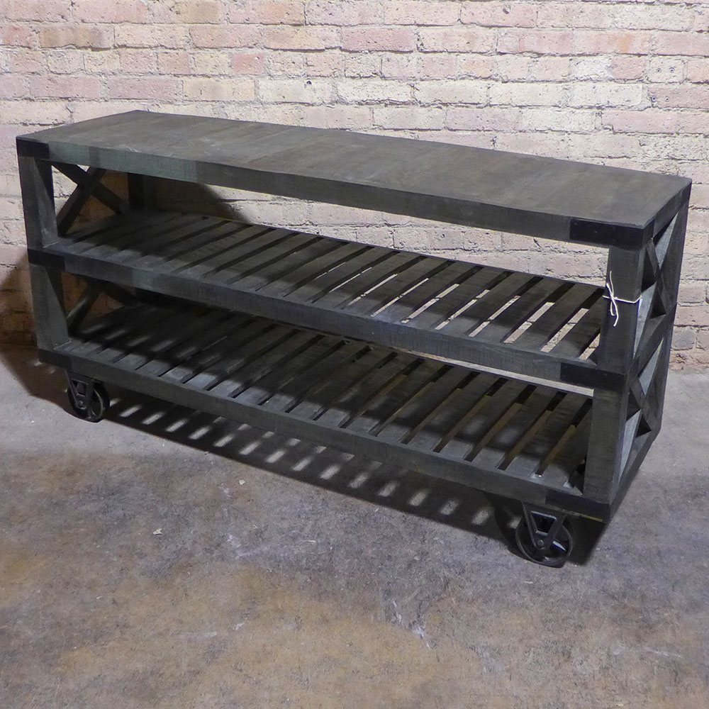 Three Shelf Table with Wheels Nadeau Chicago