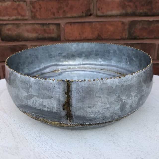 Galvanized Metal Bowl Nadeau Chicago