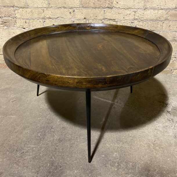 Iron Leg Round Coffee Table Nadeau Chicago