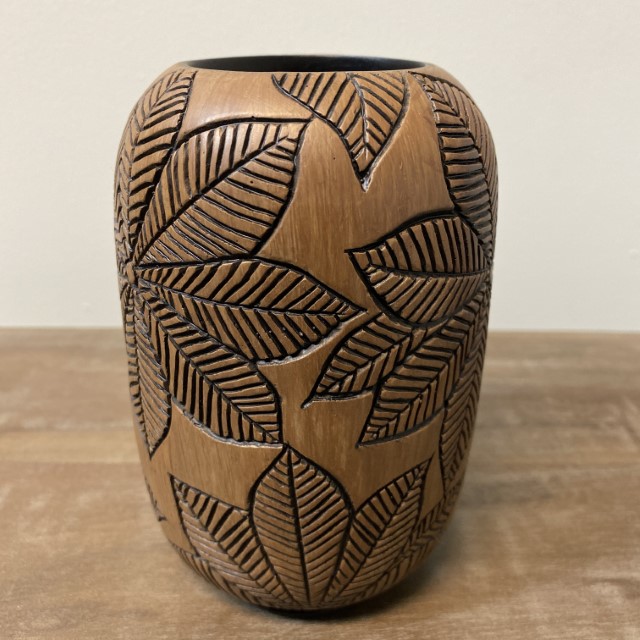 Large Brown Flower Vase Nadeau Chicago