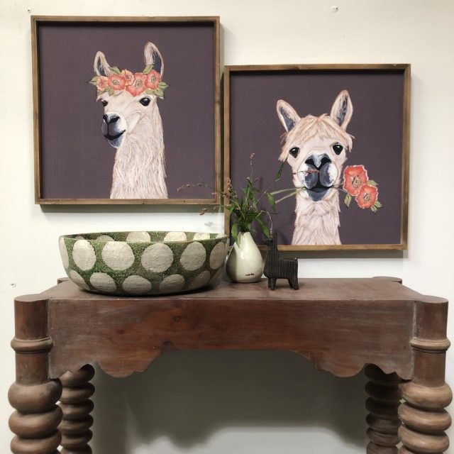 Llama Wall Decor, Two Styles Nadeau Chicago